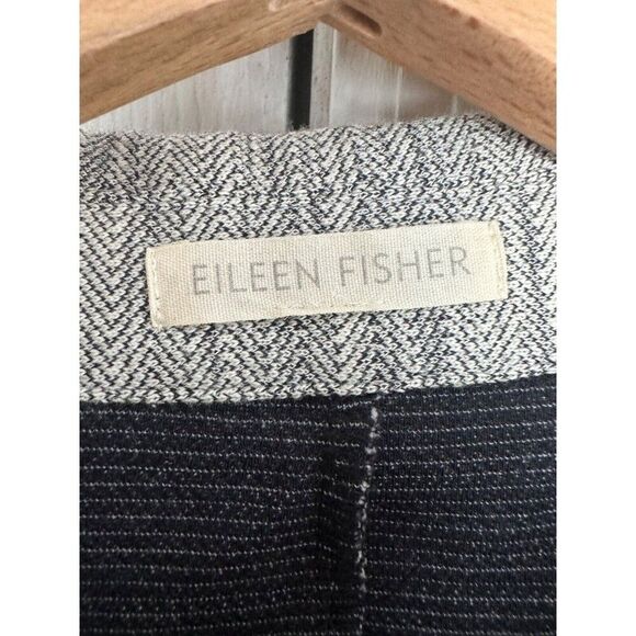 Eileen Fisher Woman's Chevron Knit Long Sleeve Jacket Coat Pockets - Picture 7 of 11